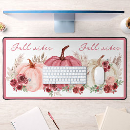 Marsala Burgundy Boho Citrouilles d'automne Nom Bu