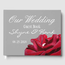 Marsala Burgundy Red Wedding Guestbook