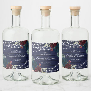 Marsala & Fleurs de marine Étiquette de liqueur de