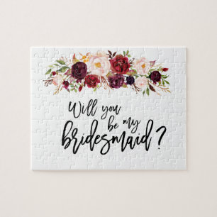 Marsala Florals   Puzzle de proposition de Bridesm