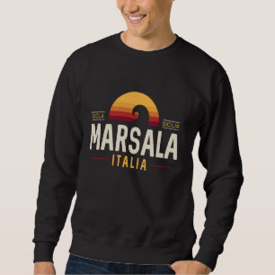 Marsala Italia Marsala Sicily Italien Retro Wave Sweatshirt
