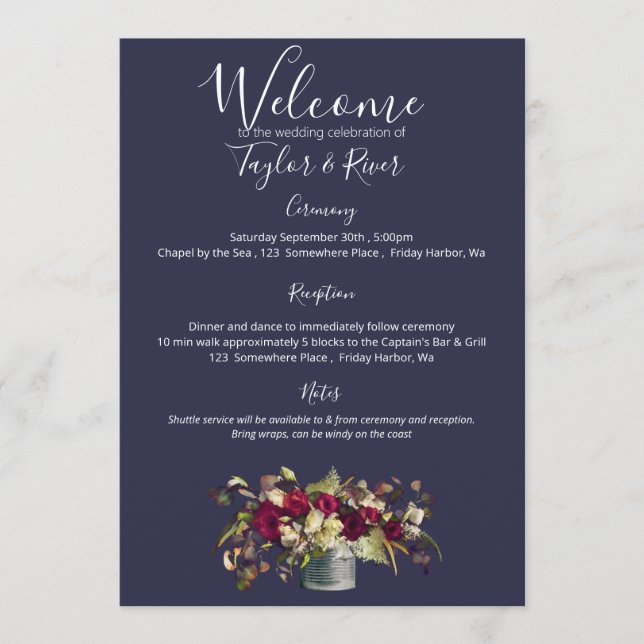 Marsala & Ivory Rose | Marine Programm (Vorderseite)