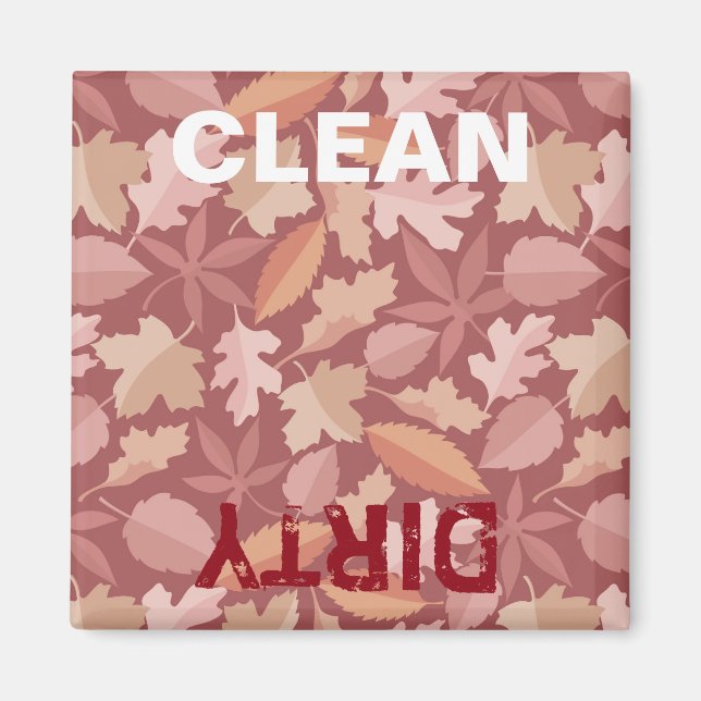 Marsala leaves pattern magnet (Vorne)