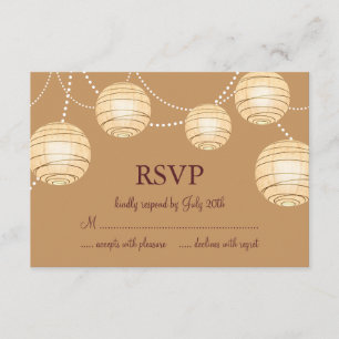 Marsala Party-Laternen UAWG RSVP Karte
