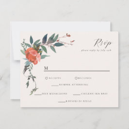 Marsala Peach Botanischer Garten RSVP Karte