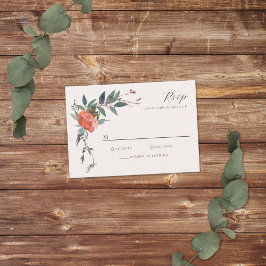 Marsala Peach Botanischer Garten RSVP Karte