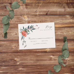 Marsala Peach Botanischer Garten RSVP Karte