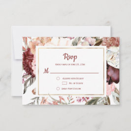 Marsala Peach Terracotta Rosa UAWG RSVP Karte