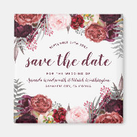 Marsala Peony Hochzeit im Herbst Save the Date Mag