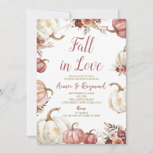 Marsala Pumpkin Fall in Liebe Couple Dusche Einladung