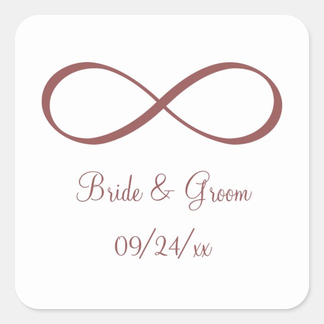 Marsala Quadratischer Aufkleber (Vorderseite)