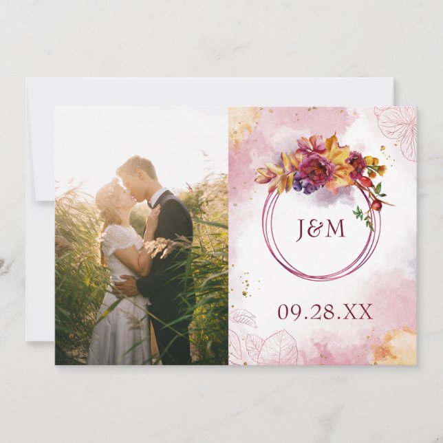 Marsala Rose Rodelbahn mit Aussicht Rodelbahn mit  Save The Date (Vorderseite)