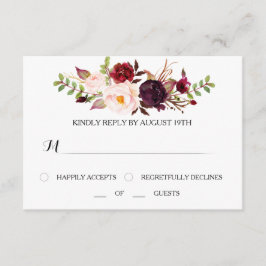 Marsala UAWG Wedding Card RSVP Karte