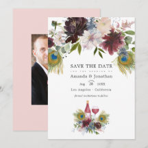Marsala und Blush Floral Wedding Rett T