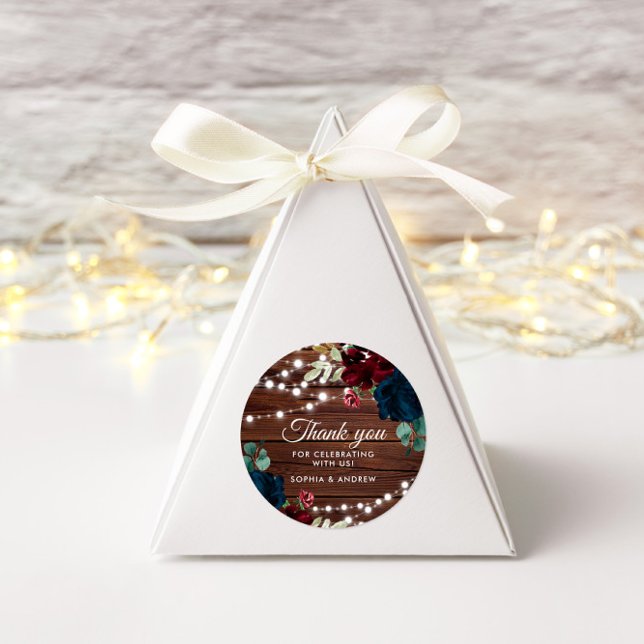 Marsala und Navy Rustic Wedding Cercle Sticker (Von Creator hochgeladen)