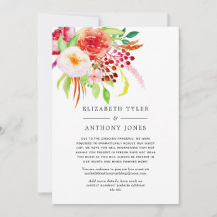 Marsala Vintag Rustic Charm Reduced Guest List Ankündigung