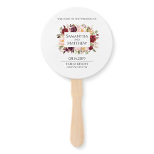 Marsala Wedding Program Round