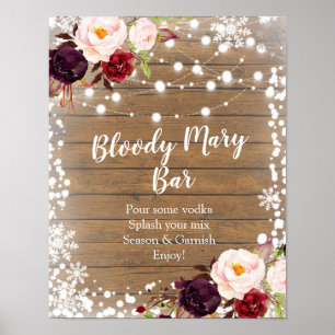 Marsala Winter Bloody Mary Bar Affiche