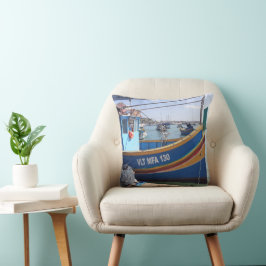Marsaxlokk Fischerboote Malta Kissen
