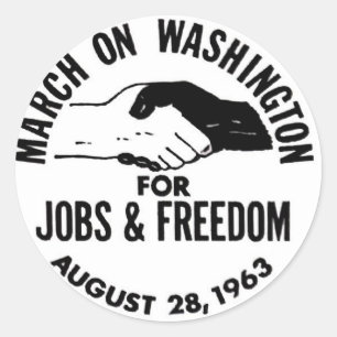 Marsch auf Washington 1963 Runder Aufkleber