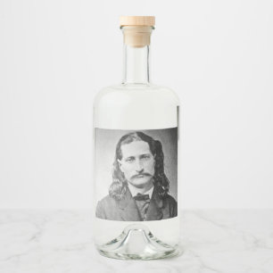 Marschall Wild Bill Hickok Old West Revolverheld Alkoholflaschenetikett