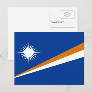 Marschallese Fahne, Flagge der Marshallinseln Postkarte