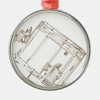 Marschierende Schnarrtrommel-Verzierung Silbernes Ornament