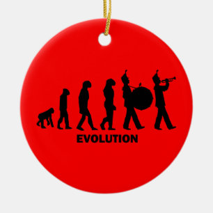 marschierendes Band der Evolution Keramikornament