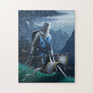 Marschierendes Ritterpuzzlespiel