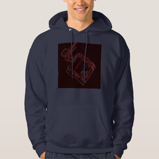Marschierendes Schnarrtrommelhoodie-Schwarzes Hoodie (Vorderseite)