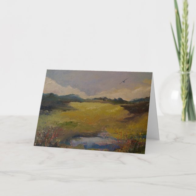 Marschland-Kunst-Gruß-Karte Karte (Vorderseite)