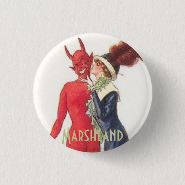 Marschland-Teufel-Knopf Button (Vorderseite)