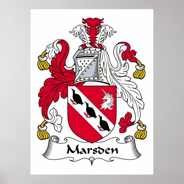 Marsden Familienwappen Poster (Vorne)