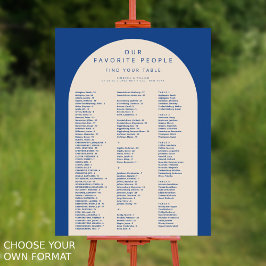 Marseille Bleu 150 Gäste Hochzeitskarte Poster