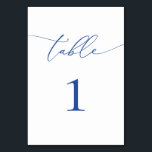 Marseille Bleu und Minimalistische Tischnummer Wei<br><div class="desc">Schön,  elegant,  modern und minimalistisch,  Tischnummer-Karte. Vollständig anpassbar. **BITTE BEACHTEN SIE: Um zu bestellen,  passen Sie einfach Ihre Tischnummer an und fügen Sie jede Nummer einzeln in Ihren Warenkorb ein. Dann Karo raus,  wenn du fertig bist.</div>