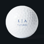 Marseille Bleu Wedding Personalisiert Golf Ball<br><div class="desc">Herrlicher Marseille Bleu Golfball. Perfektes Geschenk für die Neuvermählten in Ihrem Leben!</div>
