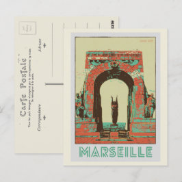 Marseille Die Porte d'Orient Illustration Frankrei Postkarte