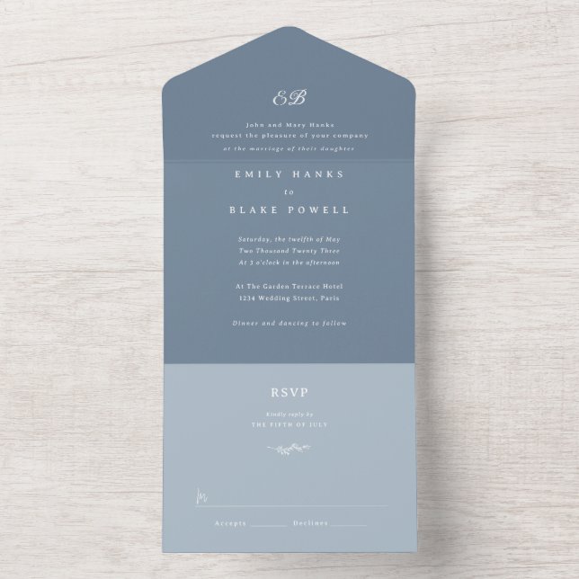 Marseille Faire-part de mariage (À l'intérieur)