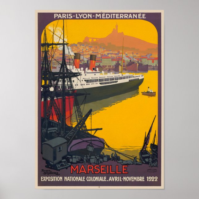Marseille France Poster vintage 1922 (Devant)