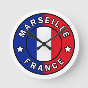 Marseille France Runde Wanduhr