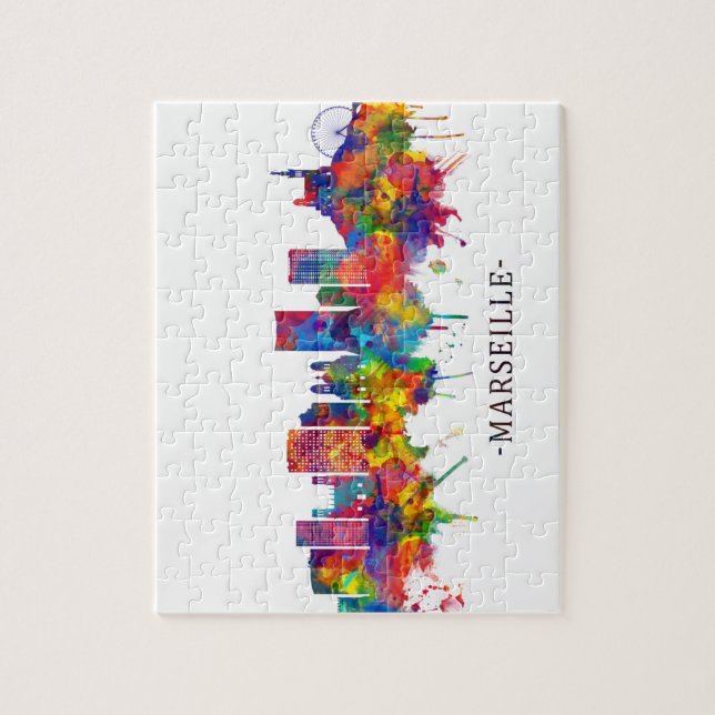 Marseille France Skyline (Vertikal)