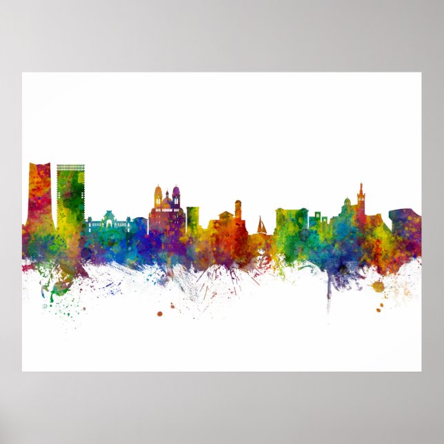 Marseille France Skyline Poster (Vorne)