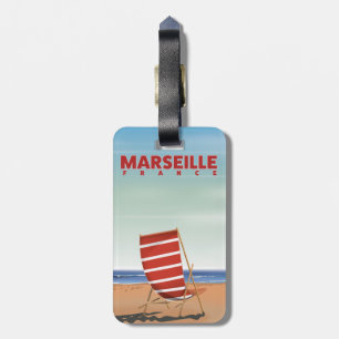 Marseille France Vintage Reiseplakat Gepäckanhänger