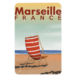 Marseille France Vintage Reiseplakat Magnet