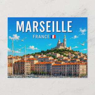Marseille Frankreich Mittelmeerhafen Schönheit Postkarte