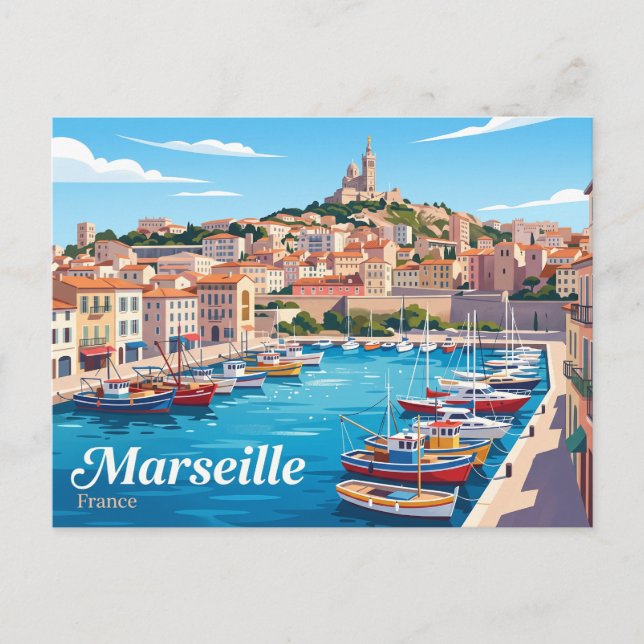 Marseille Frankreich Postkarte (Vorderseite)
