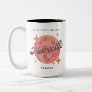 Marseille Frankreich Stadt Mode rosa Disco-Kugel Zweifarbige Tasse