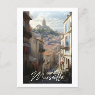Marseille - Illustration Postkarte