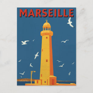 Marseille Leuchtturm Französische Riviera Reise Postkarte