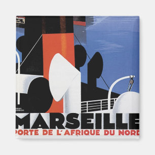 Marseille-Plakat Magnet